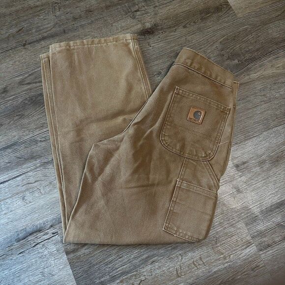 Carhartt Other - Carhartt Boys Cargo Canvas Tan Pants Size 12